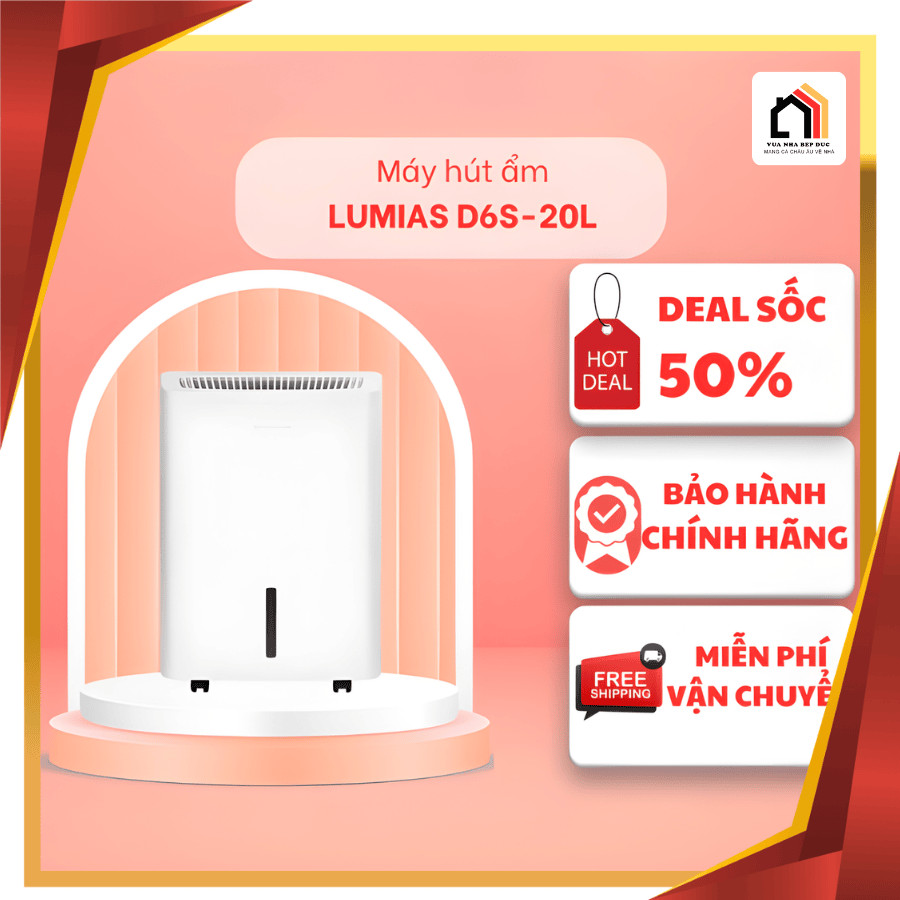Lumias D6S-20L - Máy Hút Ẩm Kiêm Lọc Không Khí