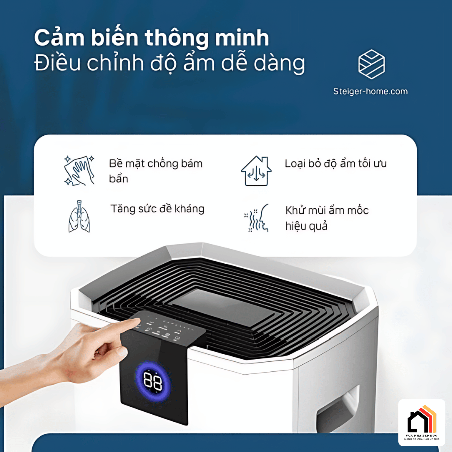 Máy Hút Ẩm Steiger 855BW/ 55L - Siêu Sale 2026 tại Vua Nhà Bếp Đức 05