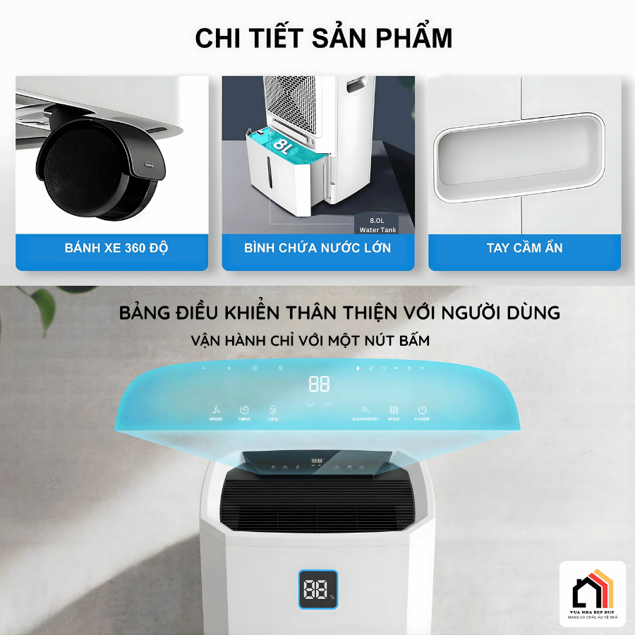 Máy Hút Ẩm Steiger 855DW/ 55L - Siêu Sale 2026 tại Vua Nhà Bếp Đức 06