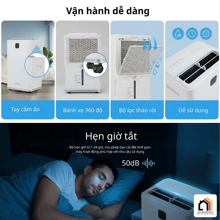 Máy hút ẩm Steiger 860DW/ 60L - Siêu Sale 2026 tại Vua Nhà Bếp Đức 07