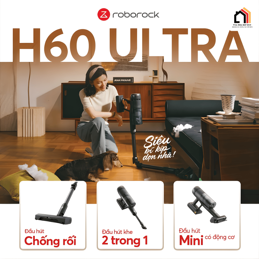 Roborock H60 Ultra - Máy hút bụi cầm tay thế hệ mới 2026 tại Vua Nhà Bếp Đức 03