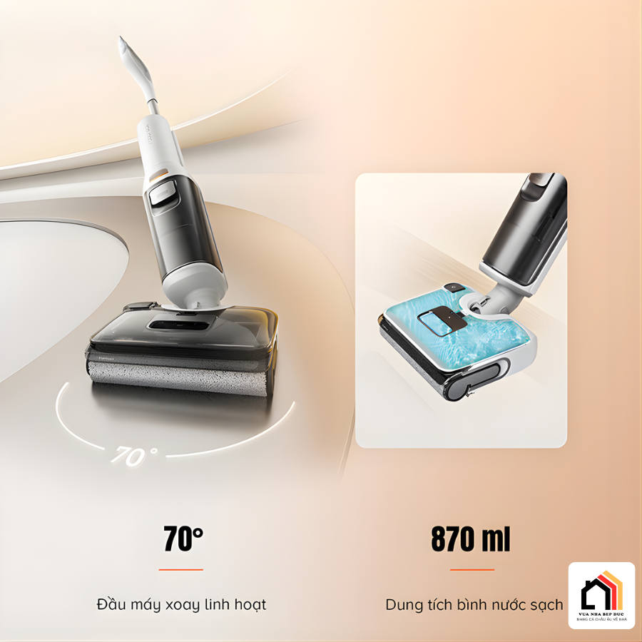 Roborock F25 RT - Máy hút bụi lau nhà cầm tay bản quốc tế tại Vua Nhà Bếp Đức 06