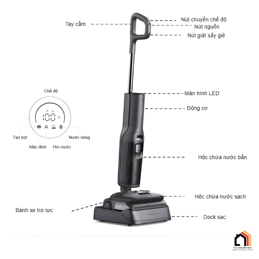 Roborock F25 Ultra - Máy hút bụi lau nhà cầm tay 2026 tại Vua Nhà Bếp Đức 18