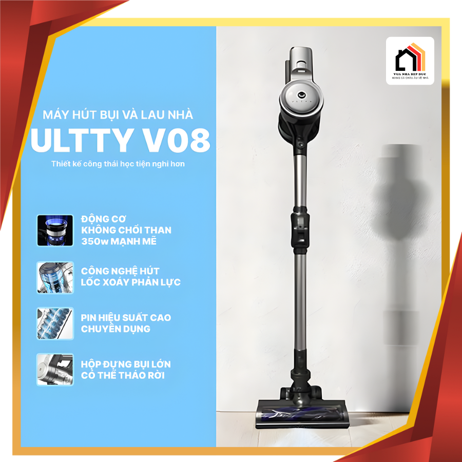 ULTTY V08 - Máy hút bụi lau nhà thế hệ mới 2026 tại Vua Nhà Bếp Đức 01