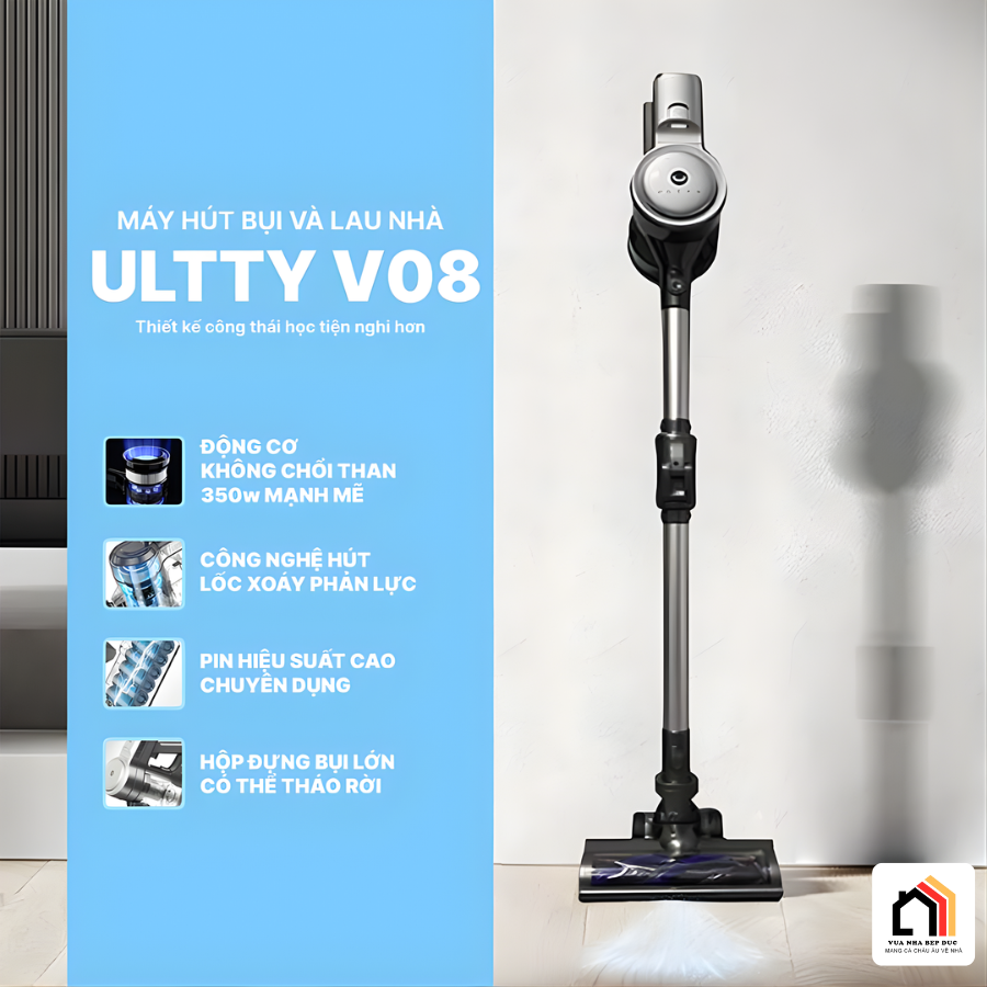 ULTTY V08 - Máy hút bụi lau nhà thế hệ mới 2026 tại Vua Nhà Bếp Đức 18