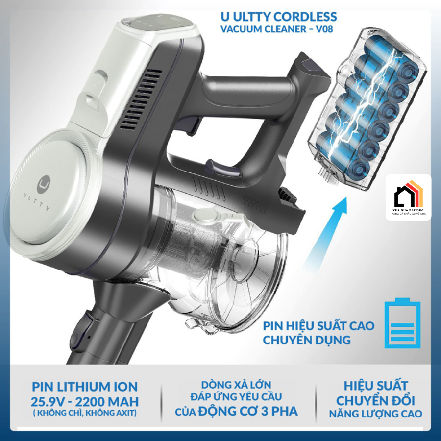 ULTTY V08 - Máy hút bụi lau nhà thế hệ mới 2026 tại Vua Nhà Bếp Đức 07