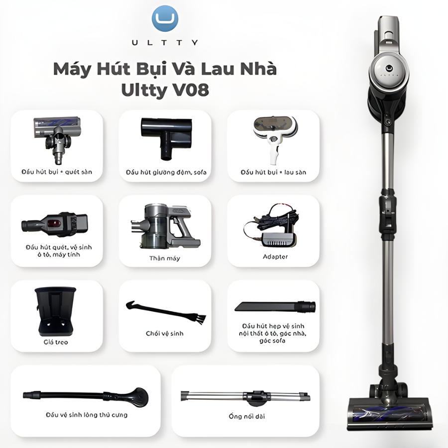 ULTTY V08 - Máy hút bụi lau nhà thế hệ mới 2026 tại Vua Nhà Bếp Đức 08