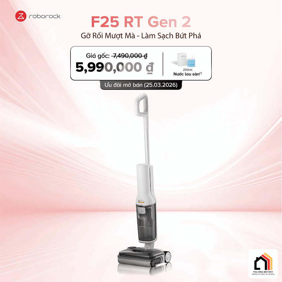 Roborock F25 RT Gen 2 - Máy Hút Bụi Lau Nhà 2026  tại Vua Nhà Bếp Đức 02