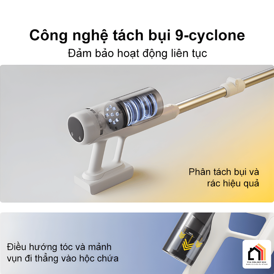 Roborock H60 - Máy hút bụi cầm tay thế hệ mới 2026 tại Vua Nhà Bếp Đức 08