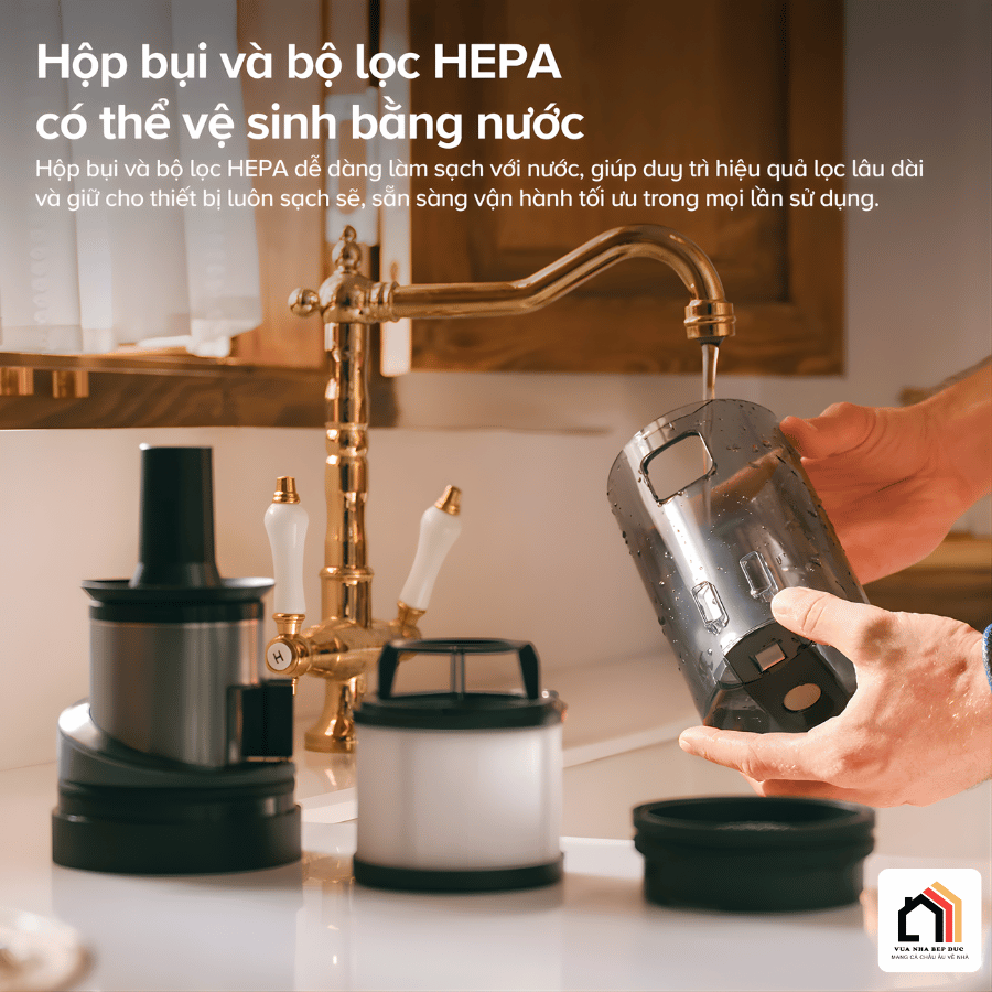 Roborock H60 - Máy hút bụi cầm tay thế hệ mới 2026 tại Vua Nhà Bếp Đức 12