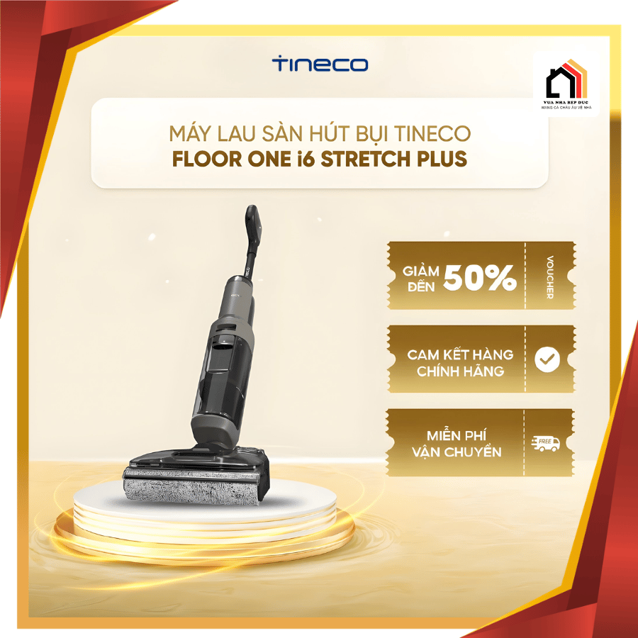 Tineco Floor One i6 Stretch Plus - Máy Hút Bụi Lau Nhà 2026