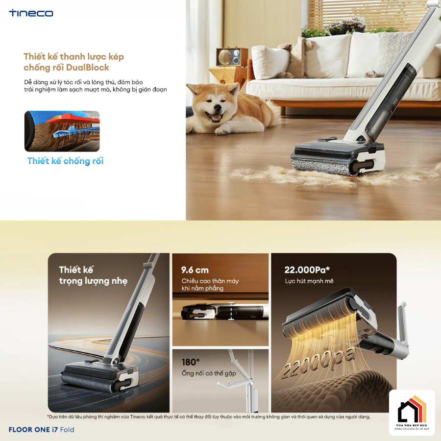Tineco Floor One I7 Fold - Máy Hút Bụi Lau Nhà 2026 tại Vua Nhà Bếp Đức 05