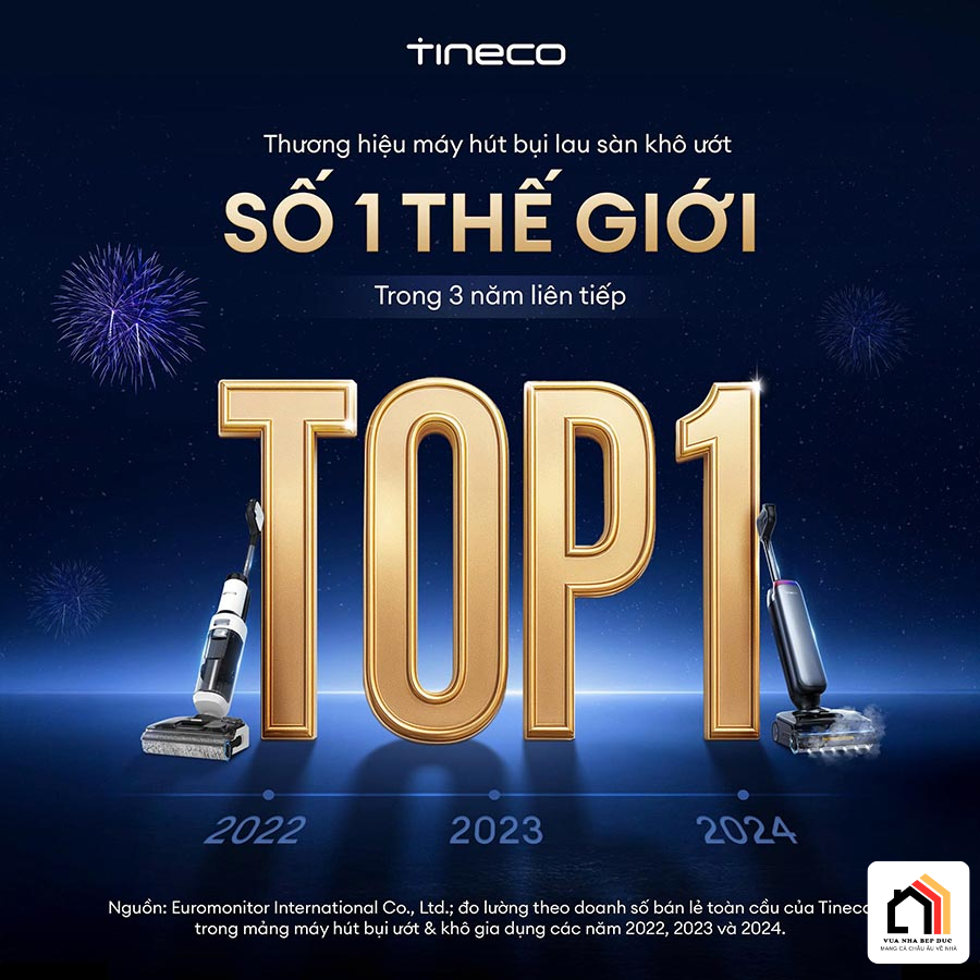 Máy hút bụi lau nhà Tineco Floor One S9 Artist Steam Pro tai Vua Nhà Bếp Đức - 02