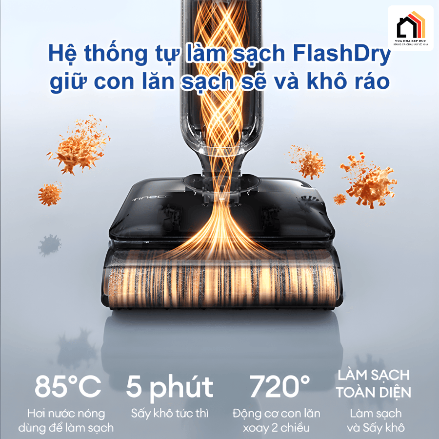 Máy hút bụi lau nhà Tineco Floor One S9 Artist Steam Pro tai Vua Nhà Bếp Đức - 07