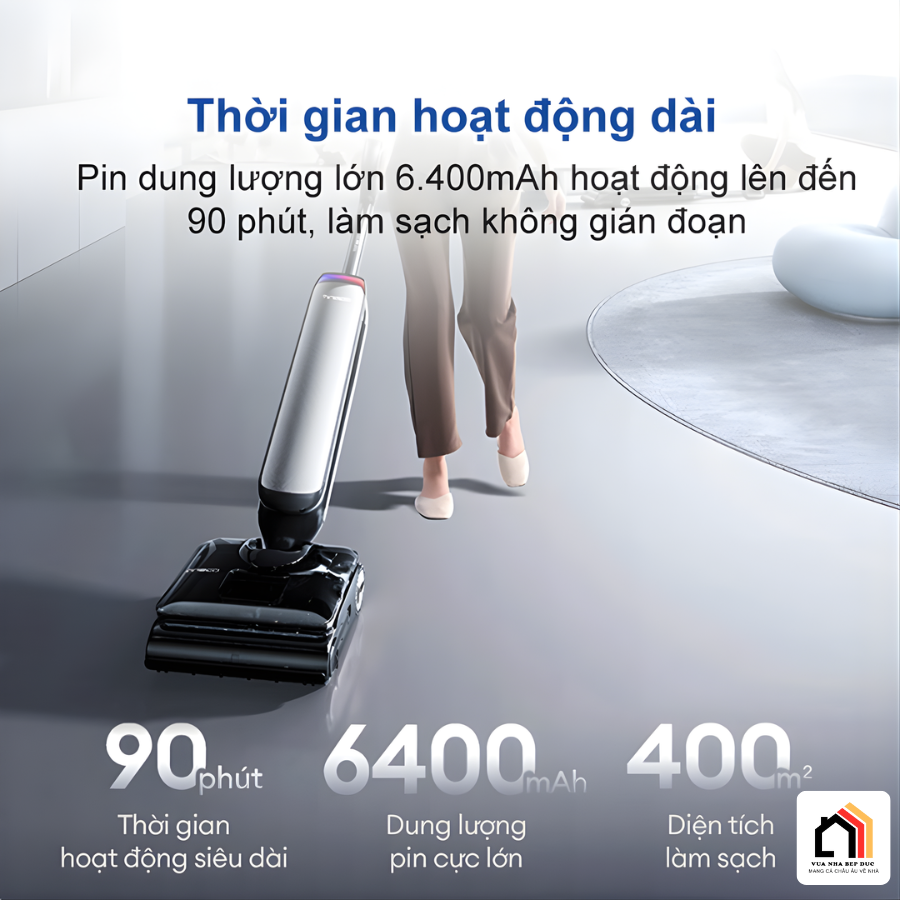 Máy hút bụi lau nhà Tineco Floor One S9 Artist Steam Pro tai Vua Nhà Bếp Đức - 14