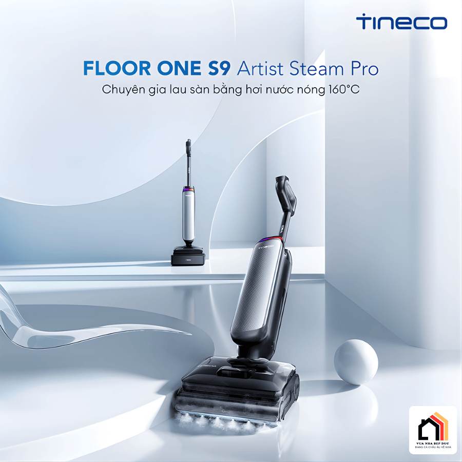 Máy hút bụi lau nhà Tineco Floor One S9 Artist Steam Pro tai Vua Nhà Bếp Đức