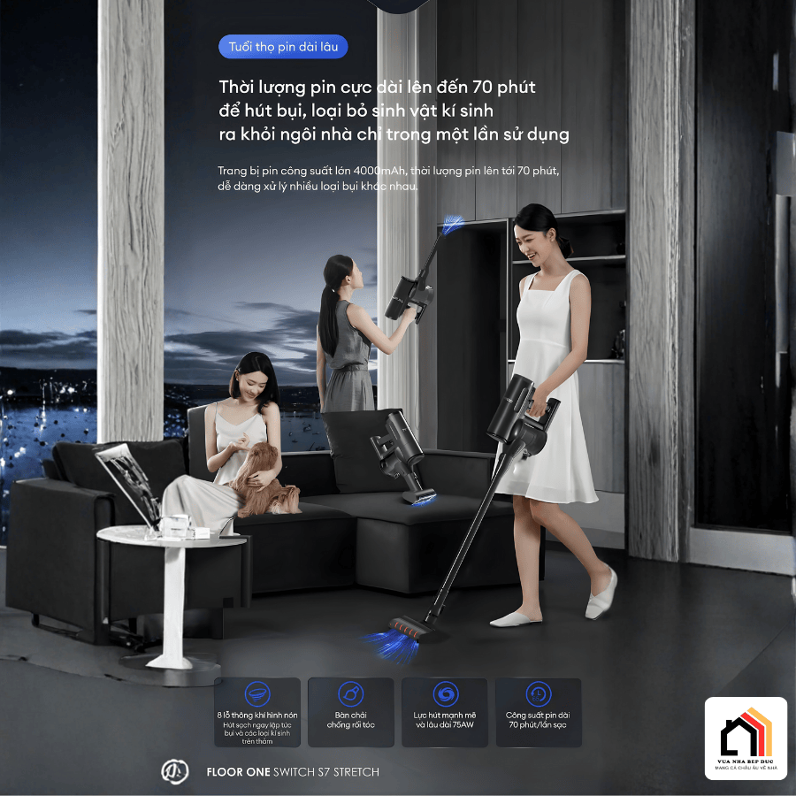 Máy hút bụi lau nhà Tineco Floor One Switch S7 Stretch 03