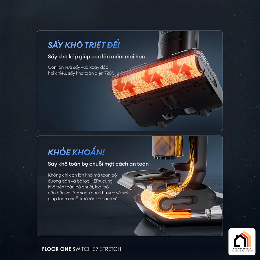 Máy hút bụi lau nhà Tineco Floor One Switch S7 Stretch 18