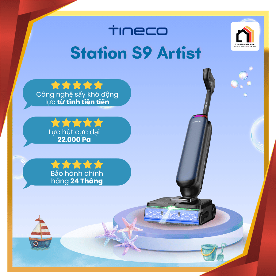 Tineco Station S9 Artist - Máy Hút Bụi Lau Nhà 2026 tại Vua Nhà Bếp Đức 01