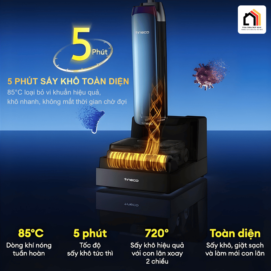 Tineco Station S9 Artist - Máy Hút Bụi Lau Nhà 2026 tại Vua Nhà Bếp Đức 14