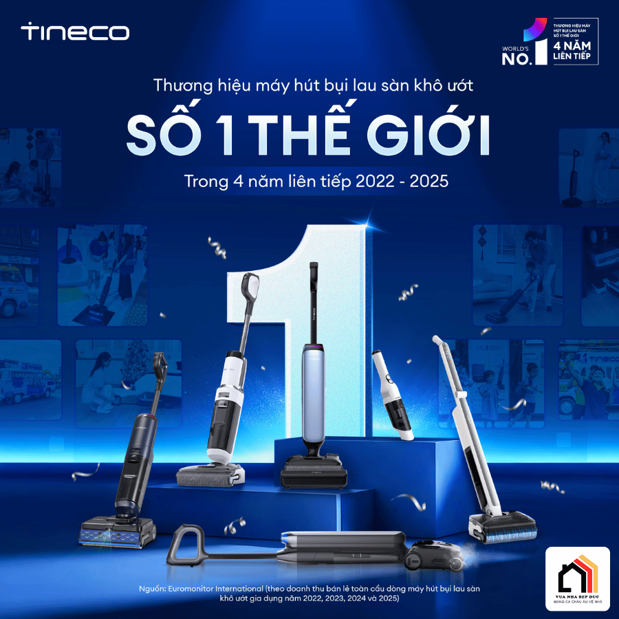 Tineco FLOOR ONE i7 Steam - Máy Hút Bụi Lau Sàn Khô Ướt 2026 tại Vua Nhà Bếp Đức 02