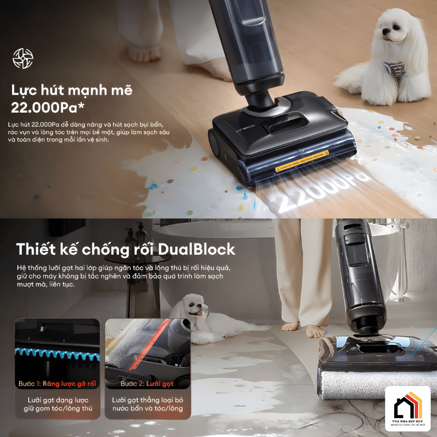 Tineco FLOOR ONE i7 Steam - Máy Hút Bụi Lau Sàn Khô Ướt 2026 tại Vua Nhà Bếp Đức 07