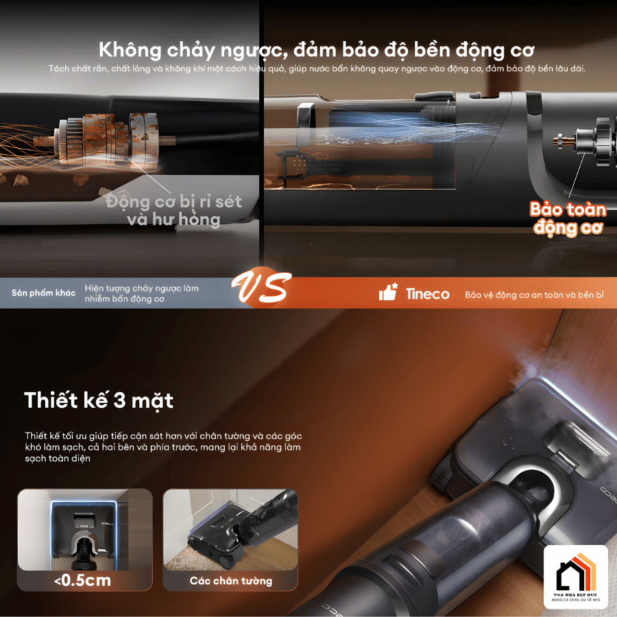 Tineco FLOOR ONE i7 Steam - Máy Hút Bụi Lau Sàn Khô Ướt 2026 tại Vua Nhà Bếp Đức 09
