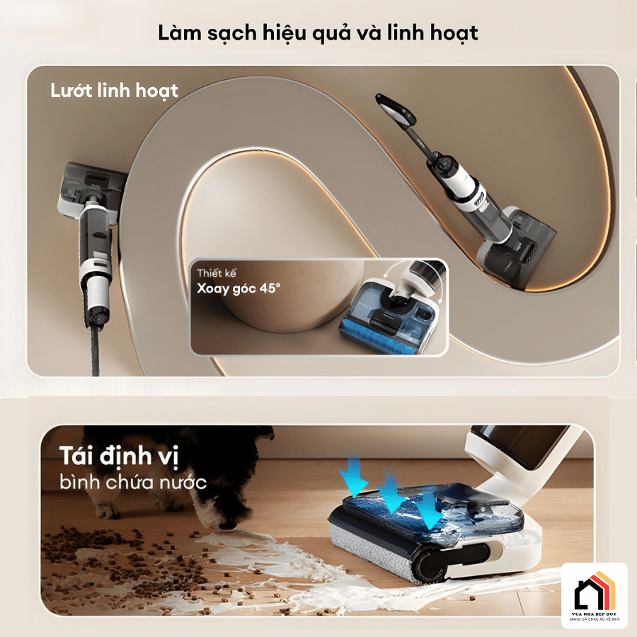 Tineco Floor One S6 Stretch Max - Máy Hút Bụi Lau Sàn Khô Ướt 2026 tại Vua Nhà Bếp Đức 14