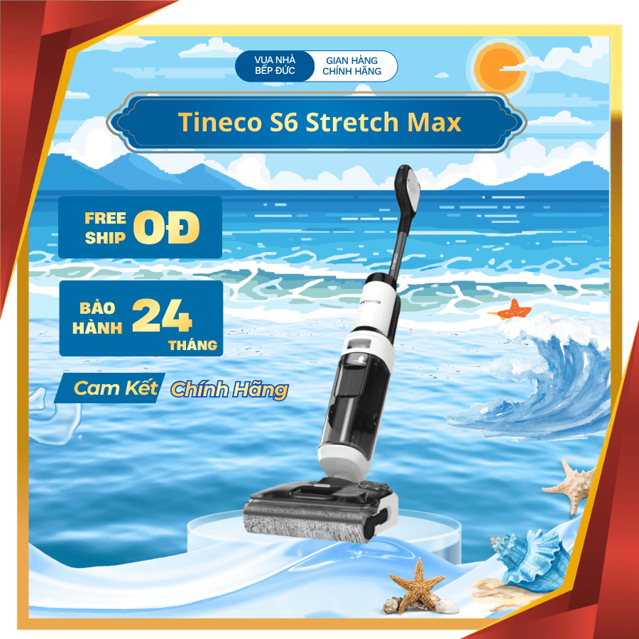 Tineco Floor One S6 Stretch Max - Máy Hút Bụi Lau Sàn Khô Ướt 2026