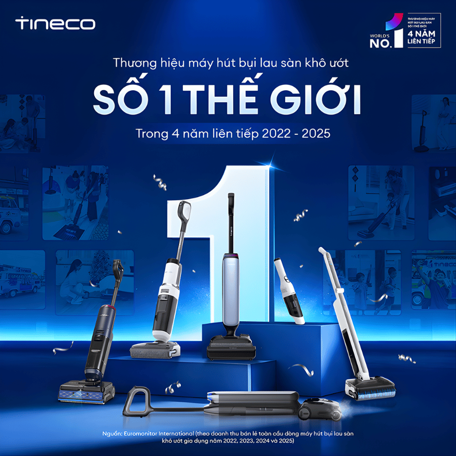 Tineco Floor One S6 Stretch Steam - Máy hút bụi lau sàn khô ướt 2026 tại Vua Nhà Bếp Đức 02