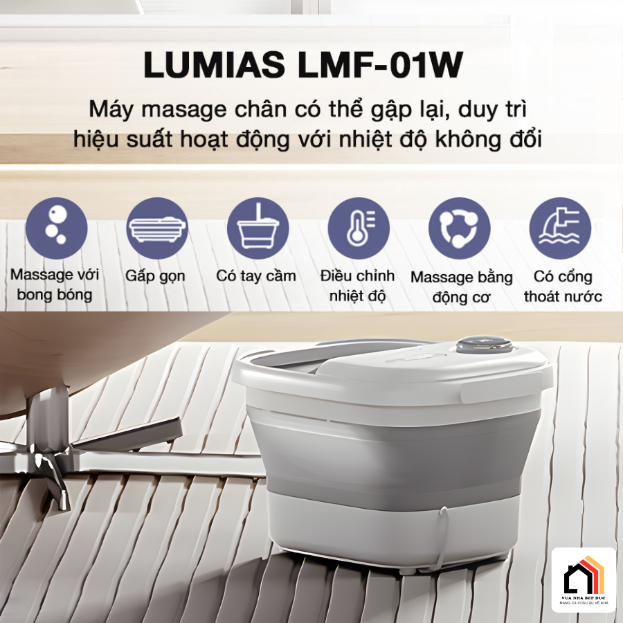 Lumias LMF-01W - Máy massage chân thế hệ mới 2026 tại Vua Nhà Bếp Đức 03