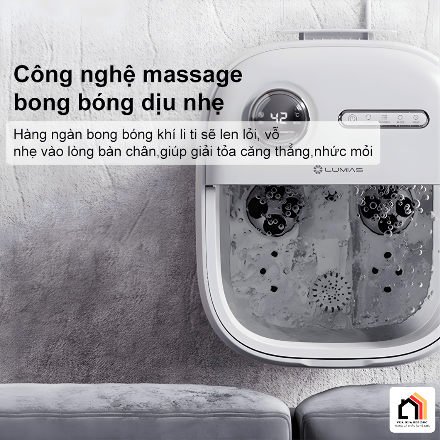 Lumias LMF-01W - Máy massage chân thế hệ mới 2026 tại Vua Nhà Bếp Đức 02