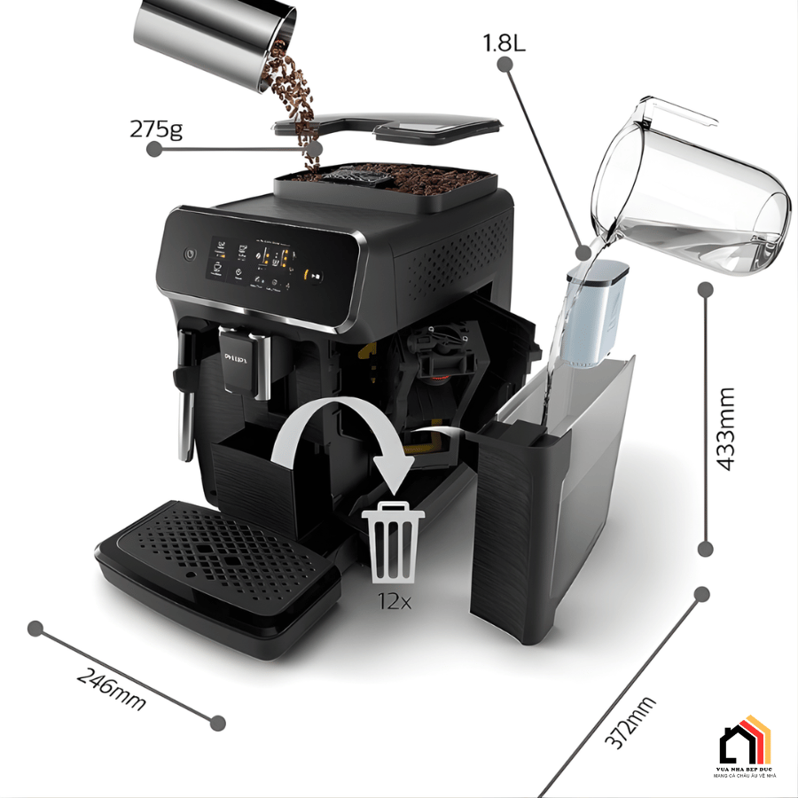 Philips EP2224/10 2200 - Máy Pha Cà Phê Philips 2026 tại Vua Nhà Bếp Đức 05