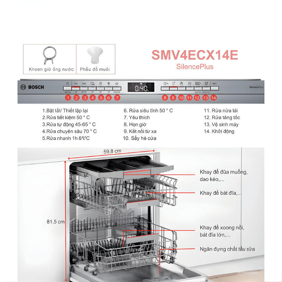 Bosch SMV4ECX14E - Máy Rửa Bát Âm Toàn Phần 2026 tại Vua Nhà Bếp Đức 010