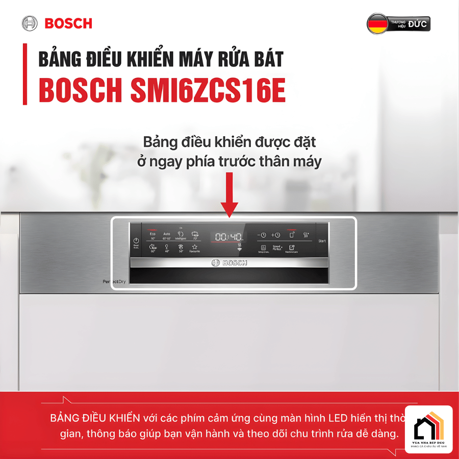 Bosch SMI6ZCS16E - Máy Rửa Bát Bán Âm 2026 tại Vua Nhà Bếp Đức 05