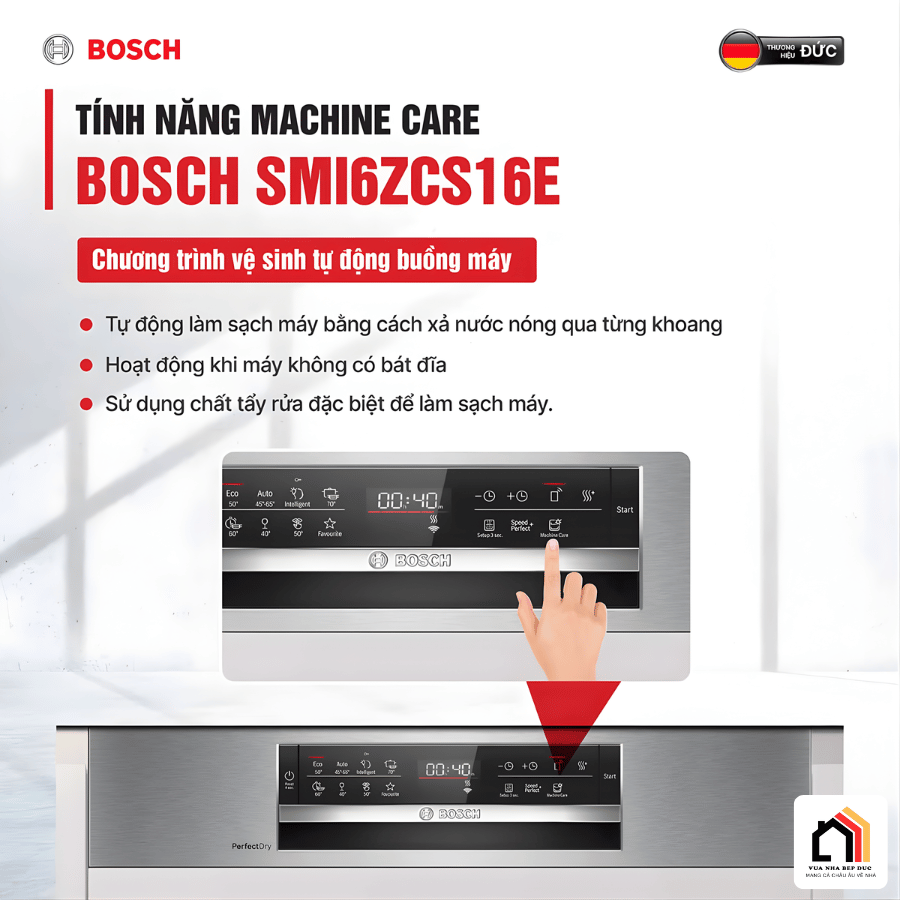 Bosch SMI6ZCS16E - Máy Rửa Bát Bán Âm 2026 tại Vua Nhà Bếp Đức 13