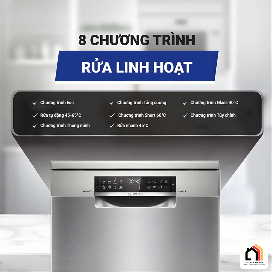 Bosch SMS6ZCI02P - Máy Rửa Bát Độc Lập 2026 tại Vua Nhà Bếp Đức 04