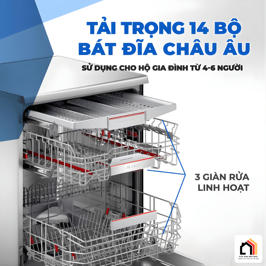 Bosch SMS6ZCI49E - Máy Rửa Chén Bát Độc Lập Bosch 2026 tại Vua Nhà Bếp Đức 07