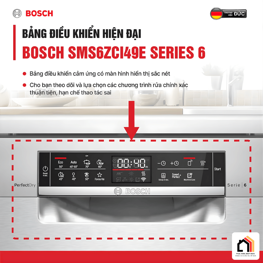 Bosch SMS6ZCI49E - Máy Rửa Chén Bát Độc Lập Bosch 2026 tại Vua Nhà Bếp Đức 014
