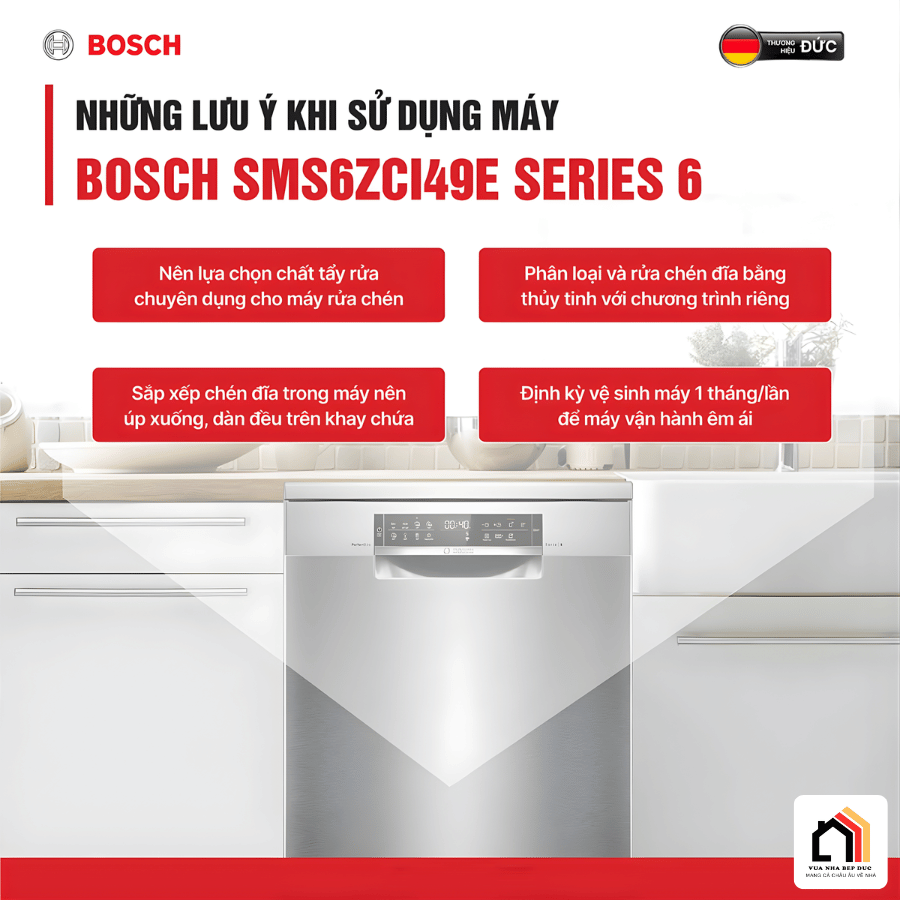 Bosch SMS6ZCI49E - Máy Rửa Chén Bát Độc Lập Bosch 2026 tại Vua Nhà Bếp Đức 019