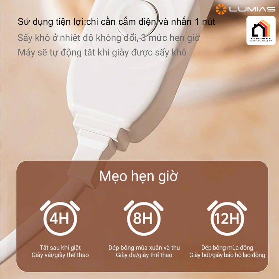 Máy sấy giày Lumias SD1 tại Vua Nhà Bếp Đức 08