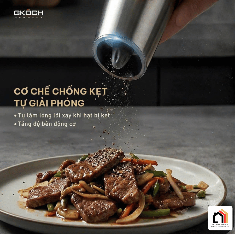 MÁY XAY TIÊU CẢM BIẾN GKÖCH – BÍ QUYẾT MÓN NGON CHUẨN VỊ tại Vua Nhà Bếp Đức 04