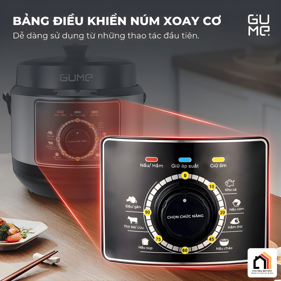 Nồi Áp Suất Điện Gume GM-PC2838 - Siêu Sale 2026 tại Vua Nhà Bếp Đức 04