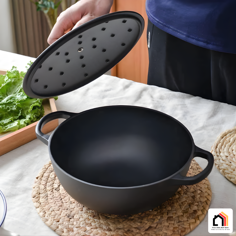 NỒI – CHẢO GANG HAPPINESS DÂY HOA 23CM tại Vua Nhà Bếp Đức 08