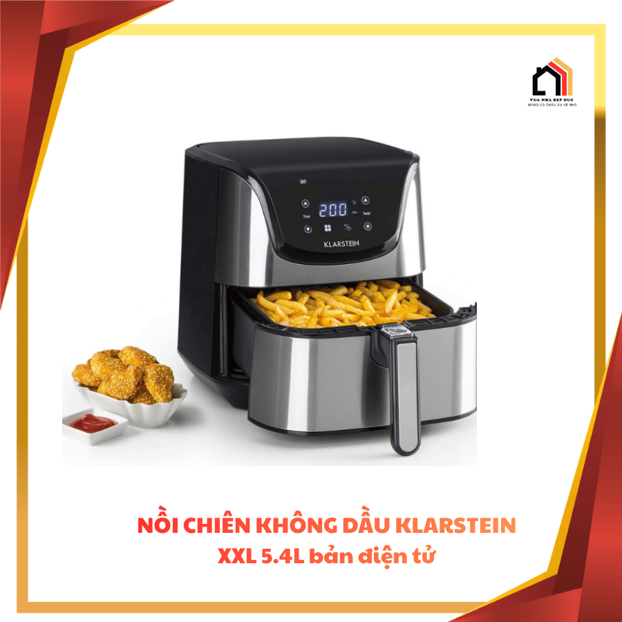 Nồi Chiên Không Dầu Klarstein XXL 5,4 Lít ( Bản Điện Tử)