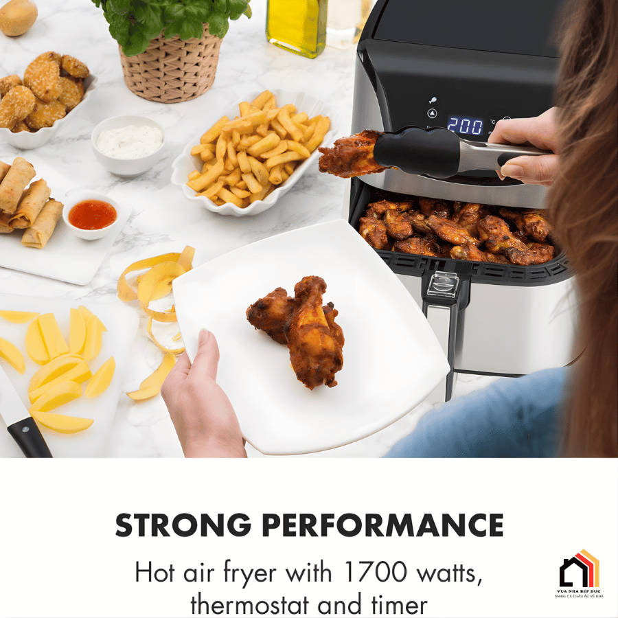 Nồi Chiên Không Dầu Klarstein XXL 5,4 Lít tại Vua Nhà Bếp Đức 03