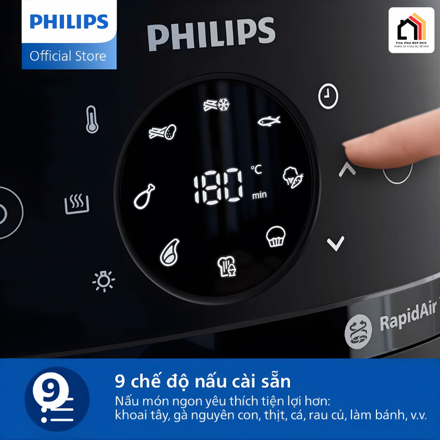 Philips NA220/00 - Nồi Chiên Không Dầu Hiện Đại 2026 tại Vua Nhà Bếp Đức 05