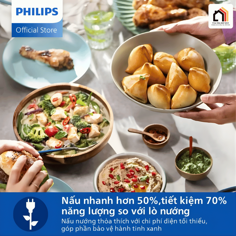 Philips NA220/00 - Nồi Chiên Không Dầu Hiện Đại 2026 tại Vua Nhà Bếp Đức 08