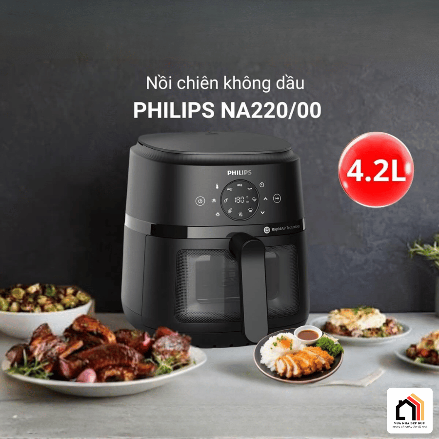 Philips NA220/00 - Nồi Chiên Không Dầu Hiện Đại 2026 tại Vua Nhà Bếp Đức 14
