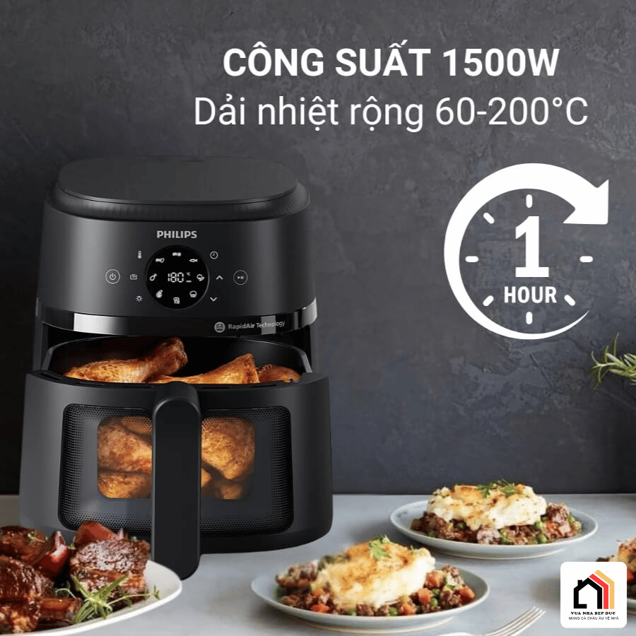 Philips NA220/00 - Nồi Chiên Không Dầu Hiện Đại 2026 tại Vua Nhà Bếp Đức 15